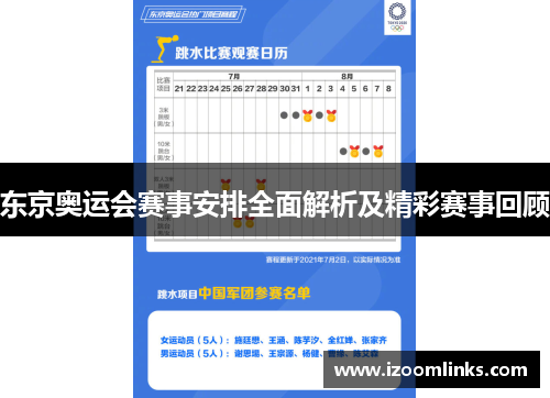 东京奥运会赛事安排全面解析及精彩赛事回顾